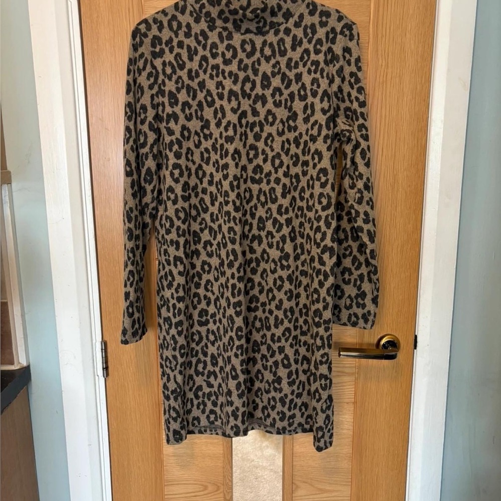 Marks & Spencer Leopard Print Dress - Black and Tan